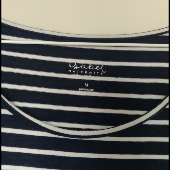 Striped short sleeve t-shirt Maternity dress - Picture 4 of 4